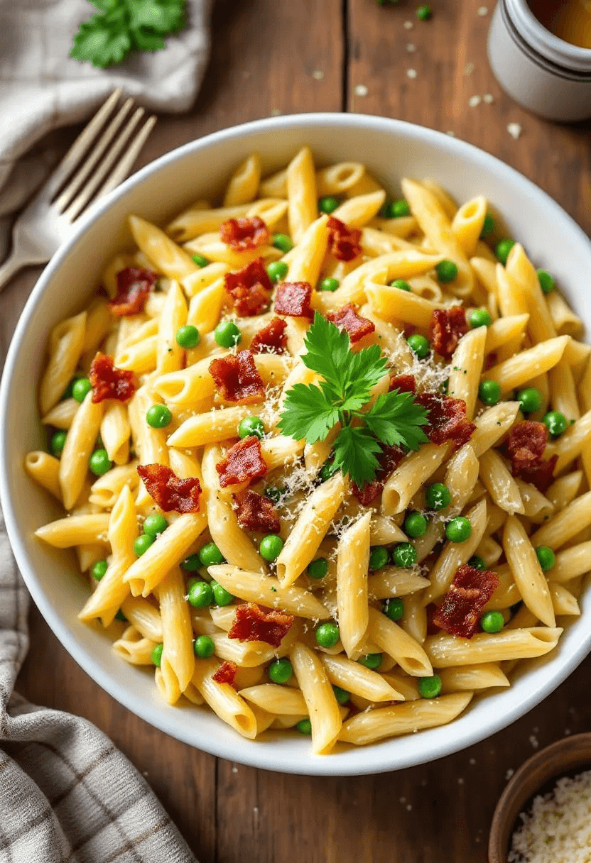 Bacon Pea Pasta