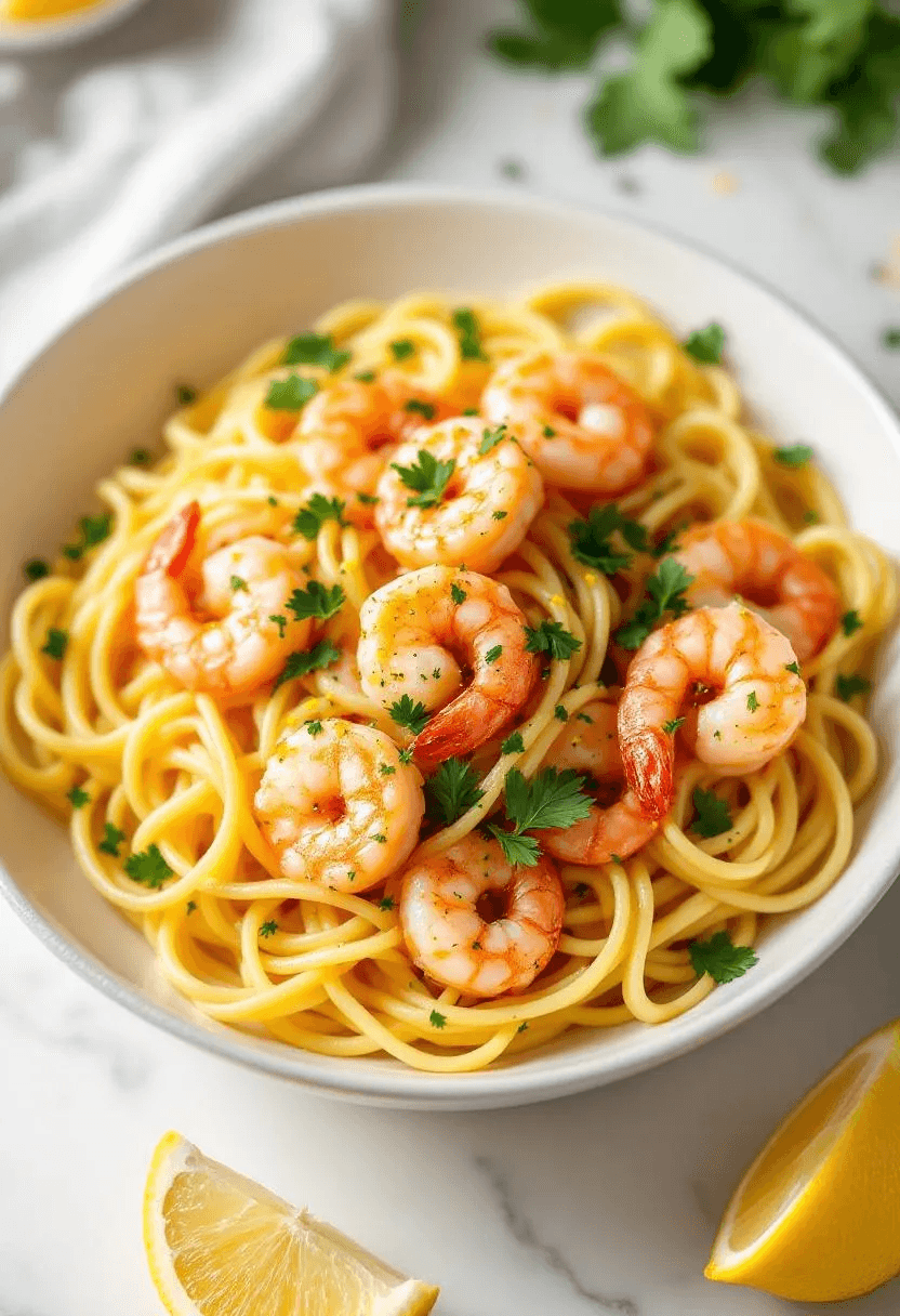 Lemon Shrimp Pasta